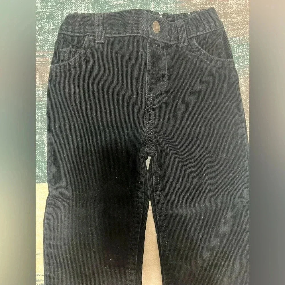 Carter’s Black Corduroy Pants (Size 24 Months)